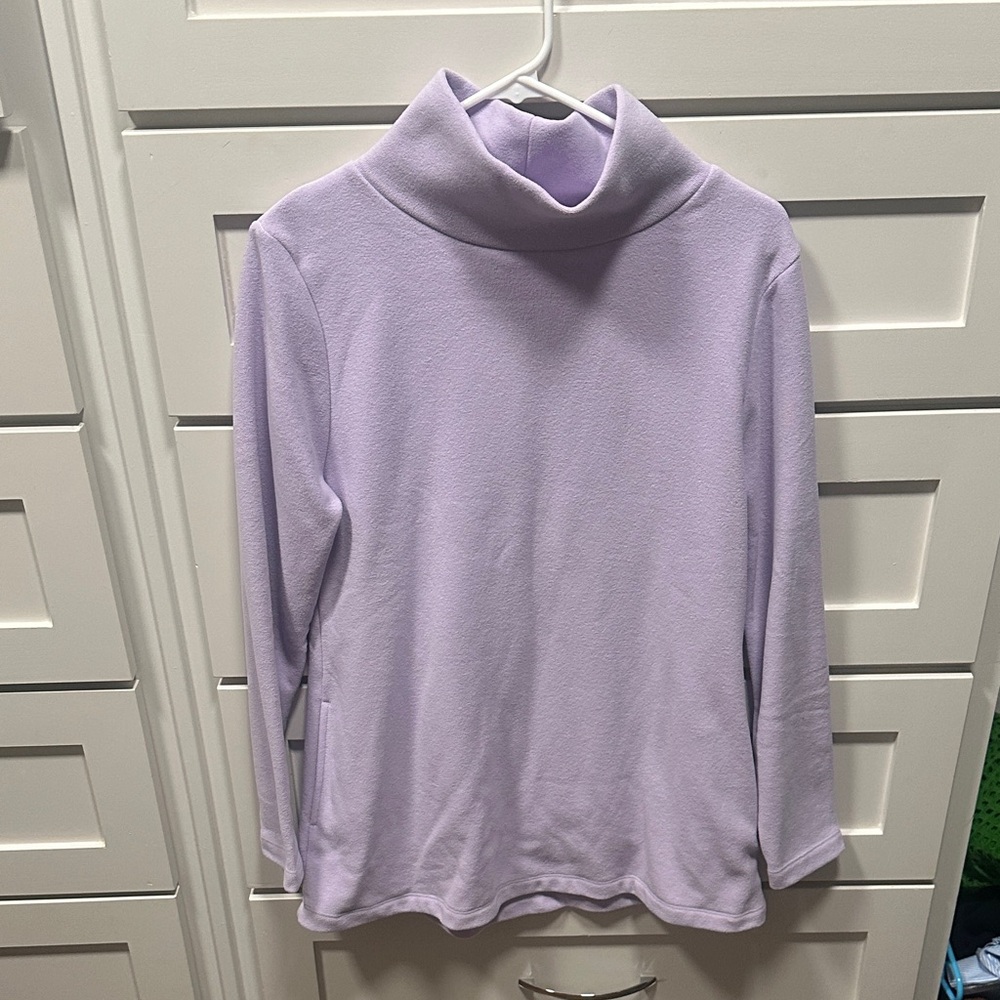 Dudley Stephens Light Purple Turtleneck cobble hill fleece
